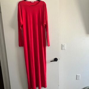 Mina Women's Red and Pink Dress